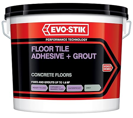2 X Evo Stik Concrete Floor Tile Adhesive Grout Ready Mixed Extra