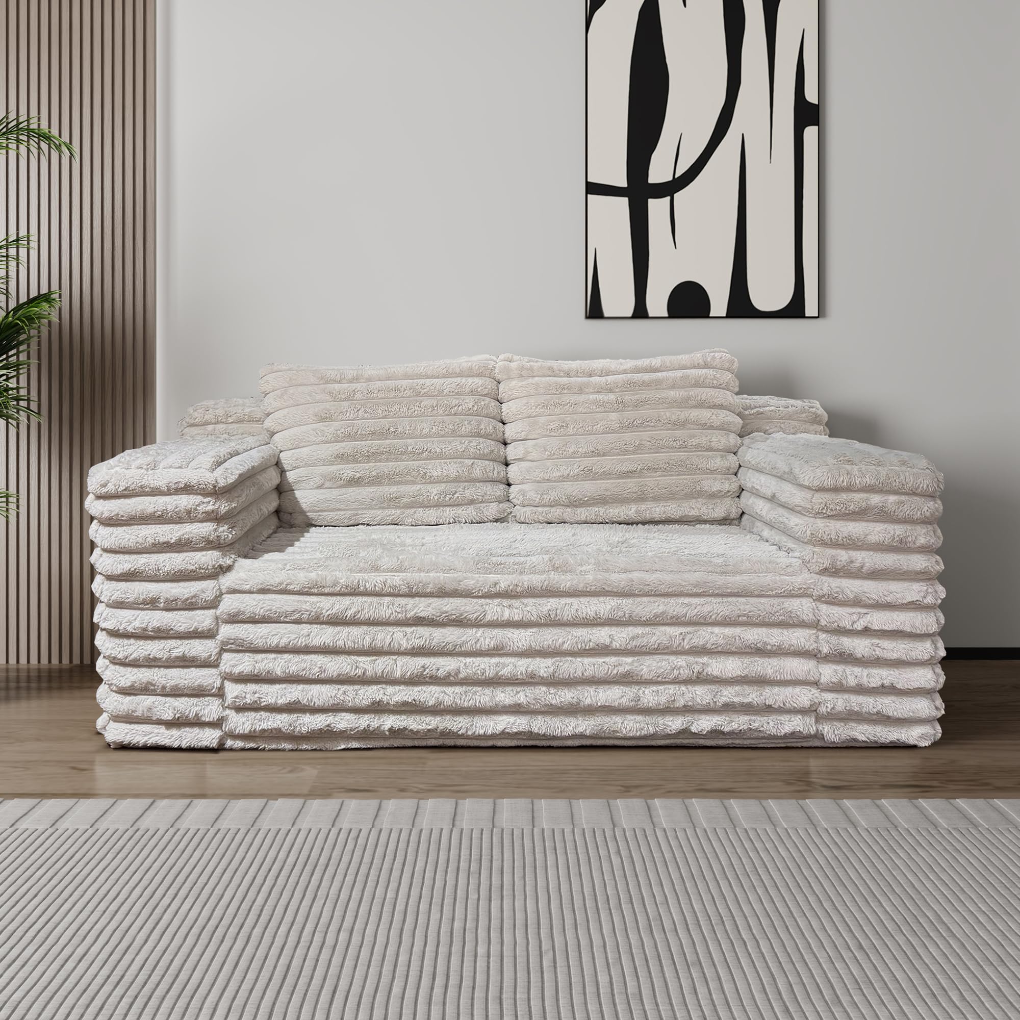69" Cloud Loveseat Boneless Sofa Couch in a Box, No