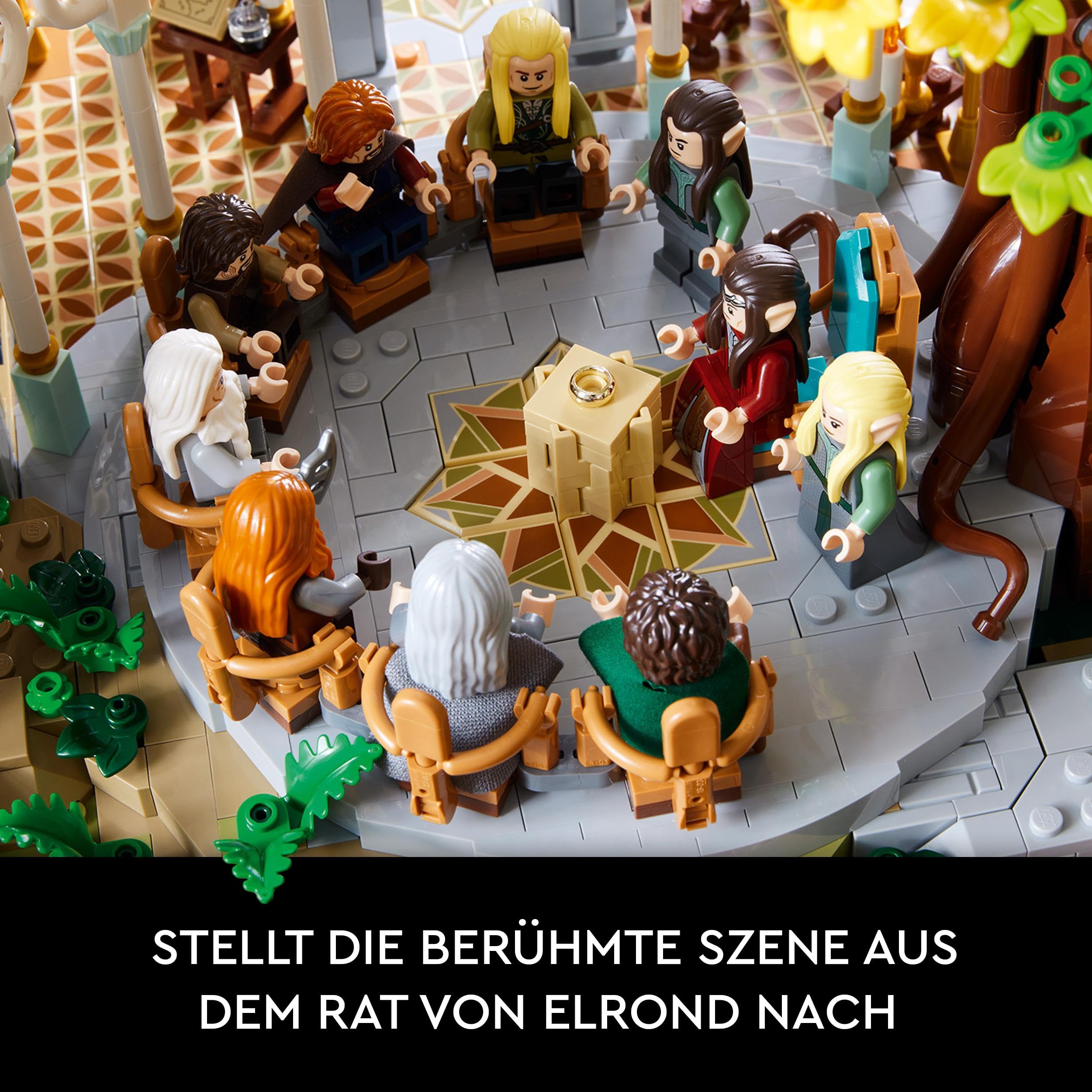 LEGO Icons Der Herr Der Ringe: Bruchtal - Modellbau für Erwachsene - Kreatives Spielzeug mit 15 Minifiguren mit Gandalf, Legolas, Aragorn & Frodo - Kontruktionsspielzeug zum Sammeln - 10316 5