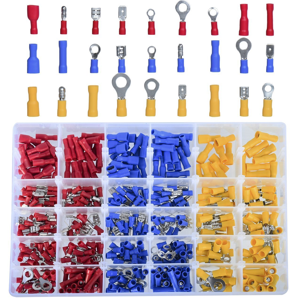 Electrical DEDC 480Pcs Insulated Wiring Terminals Wire Connectors