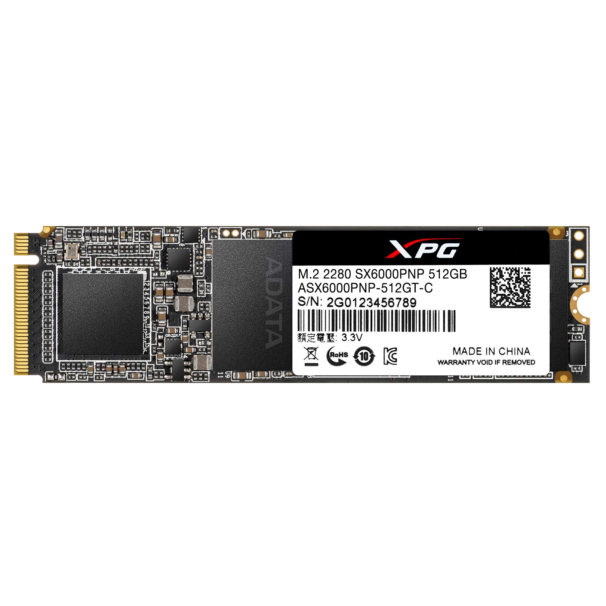 ADATA Technology XPG SX6000 Pro PCIe Gen3x4 M.2 2280 SSD 512GB ASX6000PNP-512GT-C