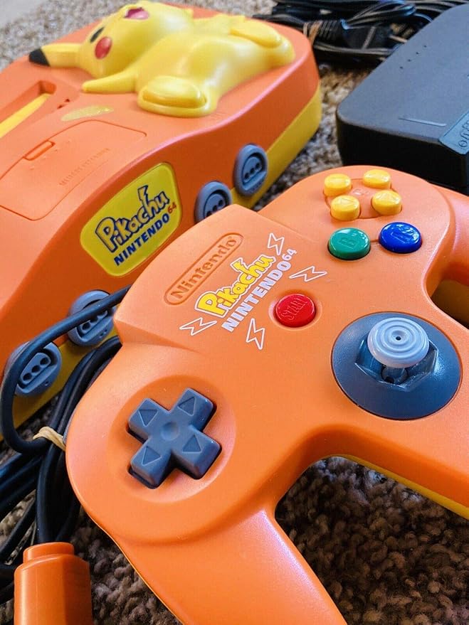 Amazon ピカチュウnintendo64 オレンジ イエロー メーカー生産終了 本体 周辺機器