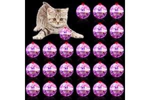 MVNIHEK 24 Piece Light Up Cat Balls Ghost Hunting Equipment, Indoor Motion-Activated Magic Cat Ball, Plastic Glowing Pet Toys