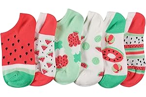 Apara Girls' Youth Comfort Fashion No-Show Ankle Sock (6 Pairs)