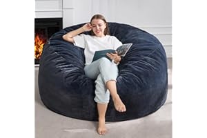 Bean Bag Chairs for Adults Beanbag Chair with Plush Faux Fur Cover Large Bean Bag Chair Big Bean Bag Chair for Living Room Be