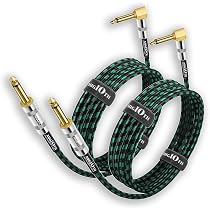 Augioth Guitar Cable 15 ft 2 Pack, Electric Instrument Bass Cable ...