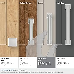 Amerock | Cabinet Pull | Polished Chrome | 3-3/4