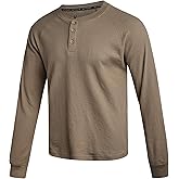 Spyder Mens Long Sleeve Shirt - Soft & Breathable Cotton-Blend UPF30+ Pullover Waffle Henley Shirts for Men