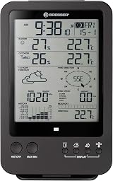 BRESSER Weather Station 5-in-1 with Outdoor Sensor German DCF Clock Black view 5