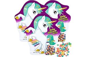 Baby Unicorn Poop Candy Fruit Chews, Delight your Kids with these Adorable Unicorn Candy Party Favors and Goody Bag Fillers, Perfect Decorations for your Unicorn Party or Event, By 4YoreElves, Pack of 24 x 0.35oz