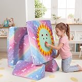 MeMoreCool 10-Piece Kids Modular Couch Glow Sofa Rainbow view 7