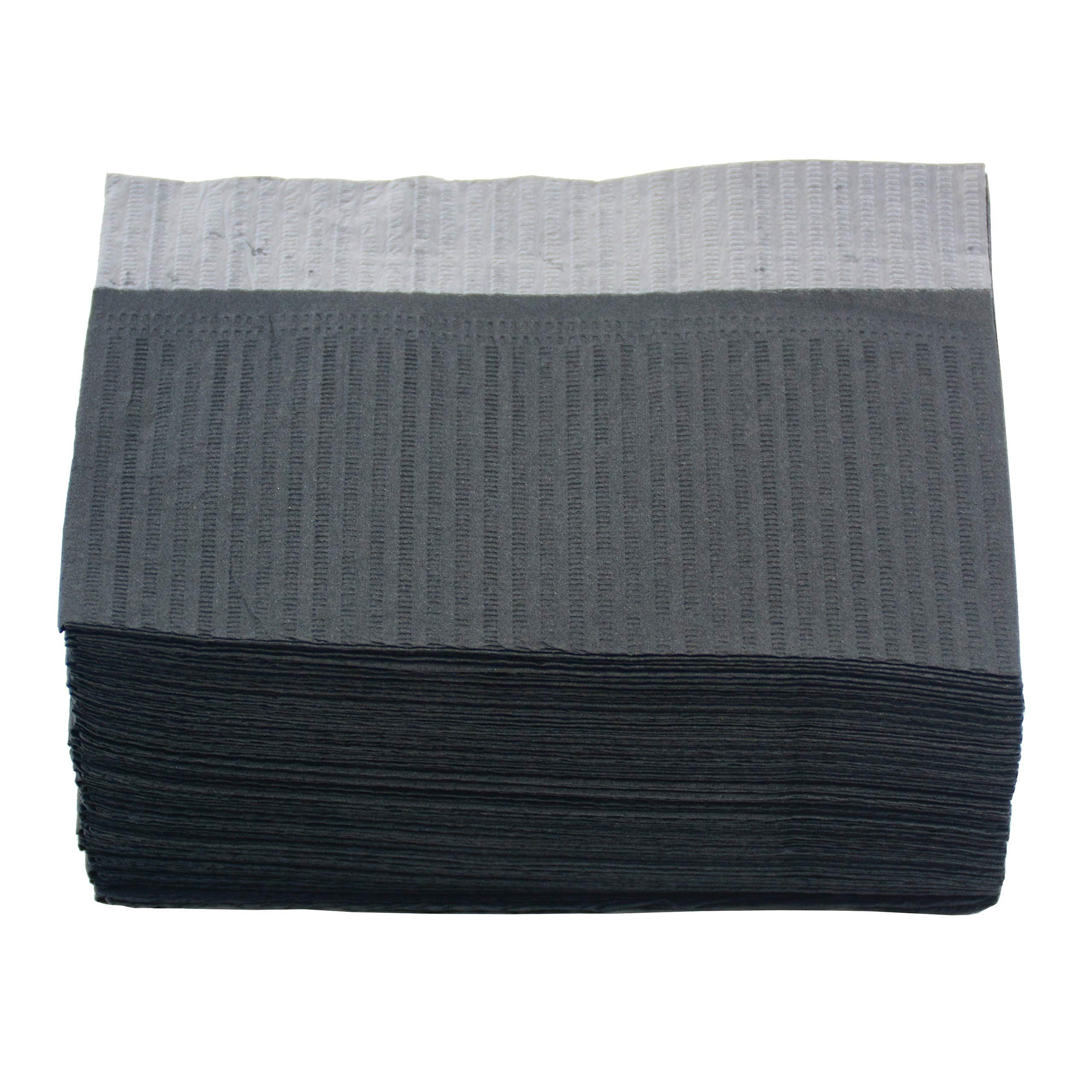 Aokbean 125pcs 13x17.7 inch 3 Ply Disposable Tattoo Tablecloth Waterproof Tattoo Tablecloth Cleaning Rectangular Pad Table Cover Cloth for Tattoo Accessories (Black)