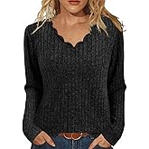 JomeDesign Womens Sweaters Casual Long Sleeve V Neck Lightweight Tunic Pullover Sweater Tops