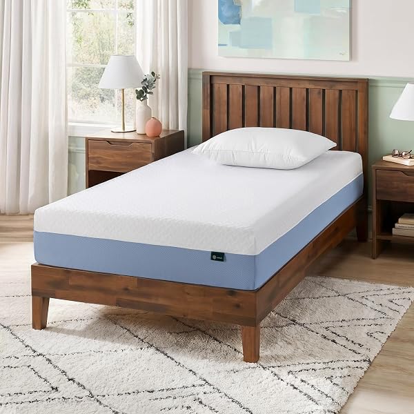 Zinus 8 Inch Twin Cooling Essential Memory Foam Mattress, Medium Feel | Designed for Cooler Sleep, Soothing Pressure Relief,