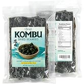 Curnue 8 oz Dried Kombu Seaweed for Miso Soup&ndash; Dried Kelp Kombu Seaweed | Dashi Stock, Soup Base, Seaweed Salad &amp; Rice Seasoning &ndash; Sun-Dried, Naturally Umami, No Additives (227g)