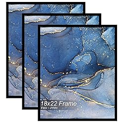 Fxojyvo 18x22 Picture Frame Set of 3, Black Frame