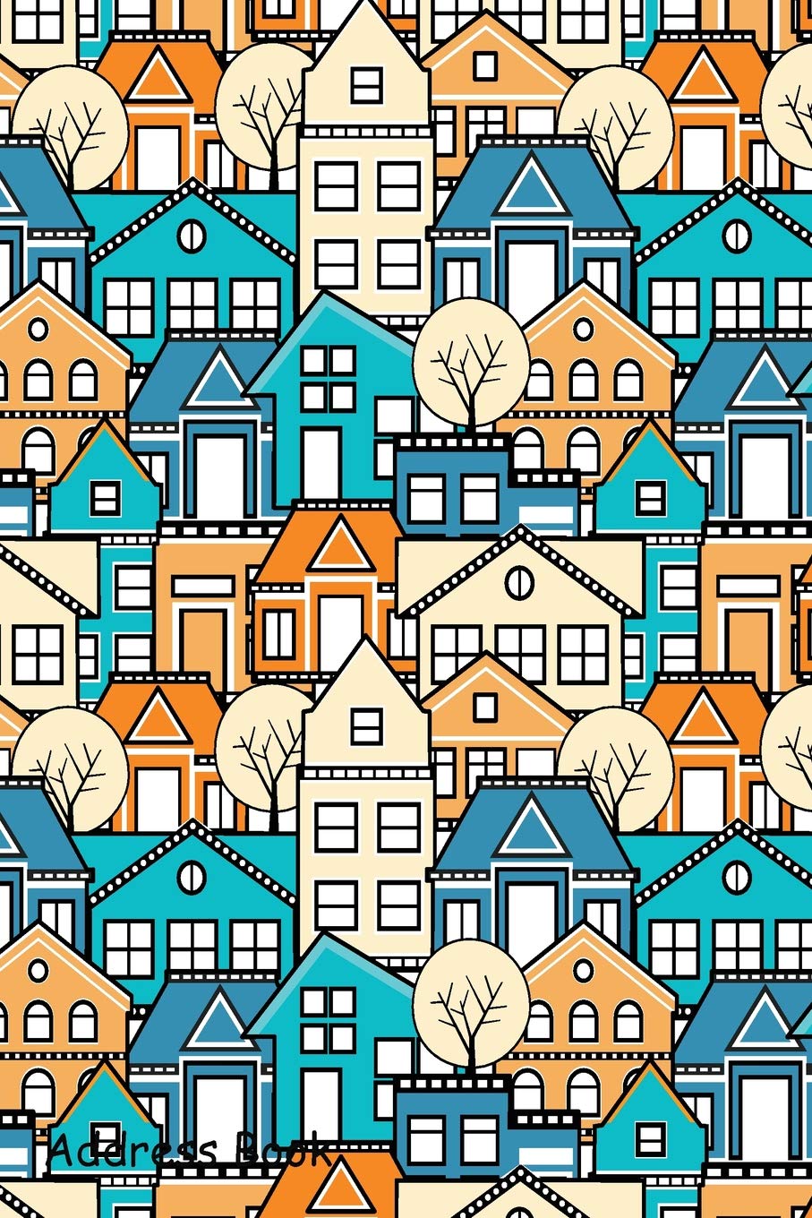 Address Book: For Contacts, Addresses, Phone, Email, Note,Emergency Contacts,Alphabetical Index With City Seamless Pattern