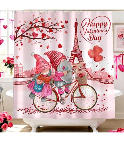 Juego De Cortinas De Ducha Impermeabl: Flor De Lavanda De Rosa Rosa, Decoración De Baño De