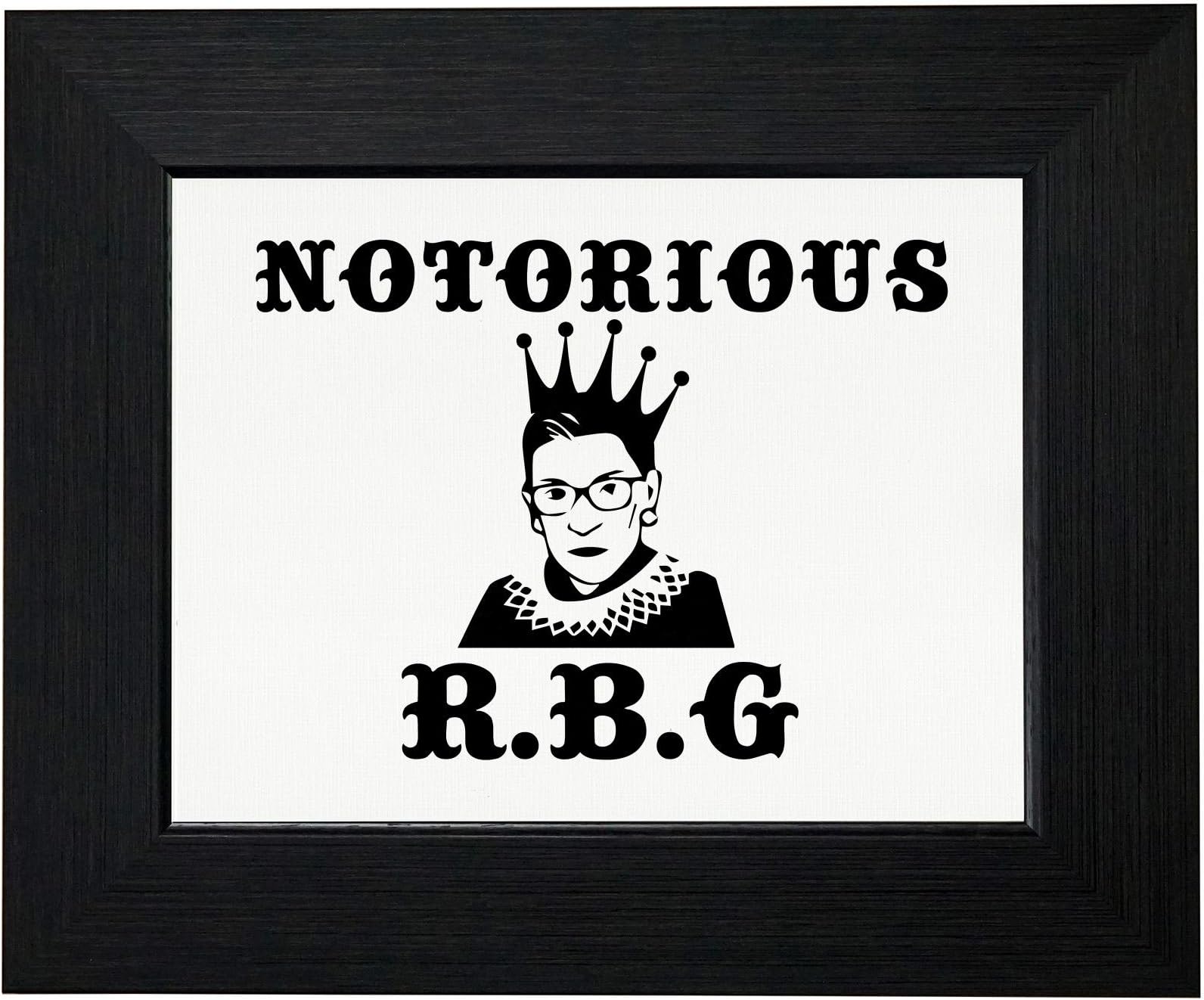 Notorious R.B.G - Ruth Bader Ginsburg - Supreme Justice Framed Print Poster Wall or Desk Mount Options