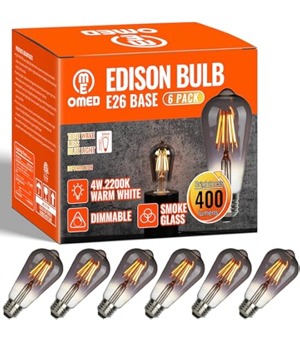 SOUNDFROG Barrel LED色: Warm White TJOY 12 Pack Vintage 8W ST58 LED Edison Light Bulbs