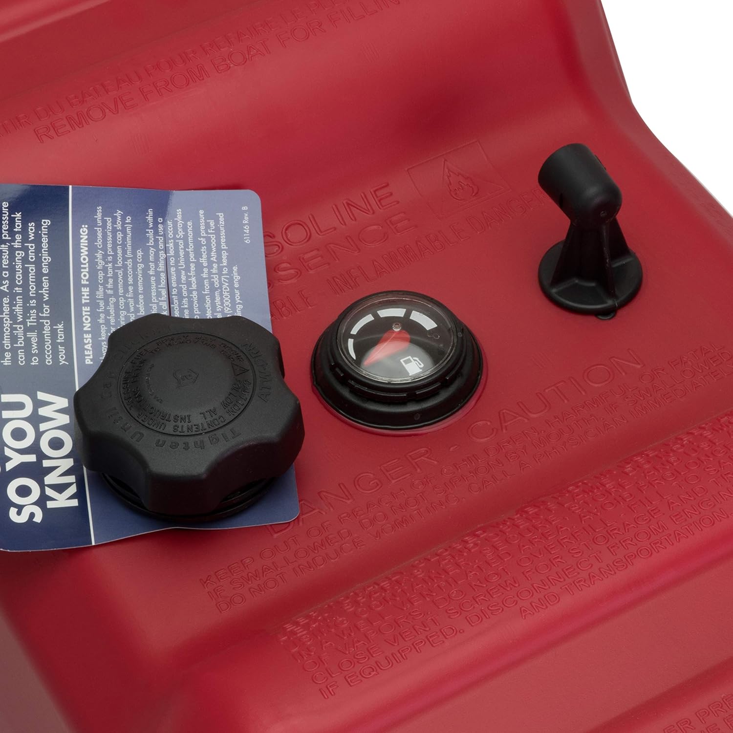 Attwood 8812LPG2 12Gallon Portable Fuel Tank with HighFlow Fuel Cap