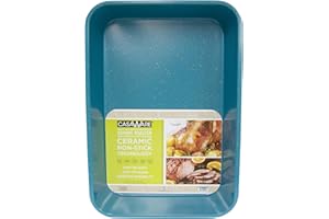 casaWare Grande Lasagna/Roaster Pan 18 x 12 x 3-Inch - Extra Large, Ceramic Coated NonStick (Blue Granite)