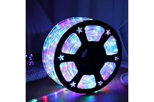 PUHONG 100Ft 720 LED Rope Lights, Waterproof LED Connectable Rope Lights for Indoor Outdoor, Deck, Pool, Landscape, Background, Trees, Bridges, Eaves Decorative with UL Certified (Multicolor)