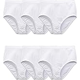 Fruit of The Loom Womens 6PK Cotton White Briefs