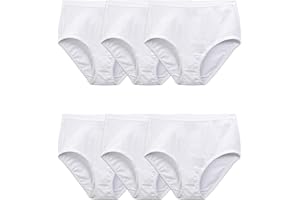 Fruit of The Loom Womens 6PK Cotton White Briefs
