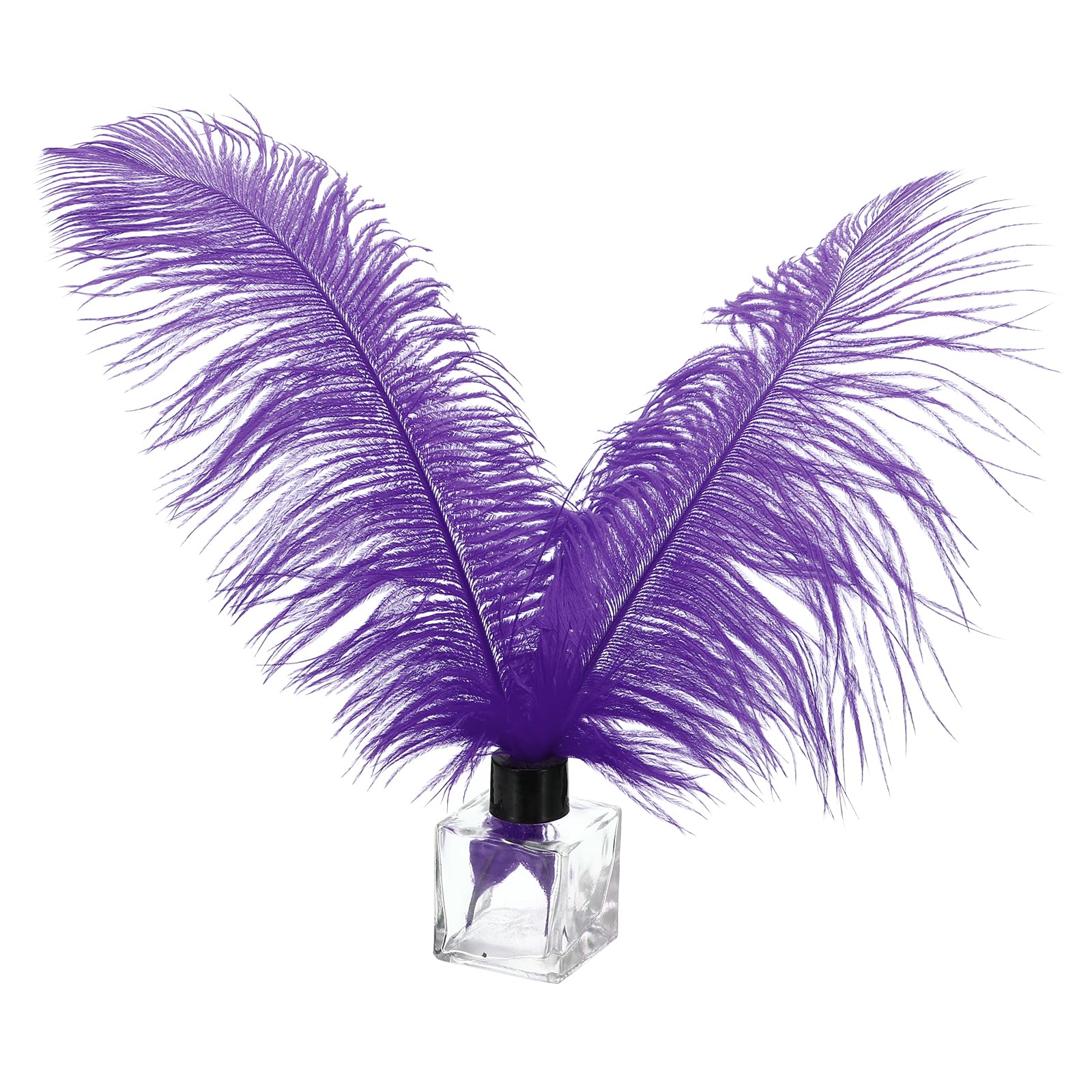 PATIKIL 30 Pcs Natural Ostrich Feathers Bulk 12-14 Inch/ 30-35 cm Large Ostrich Feathers for Crafts Home Decoration Wedding Party Vase Decor (Purple)