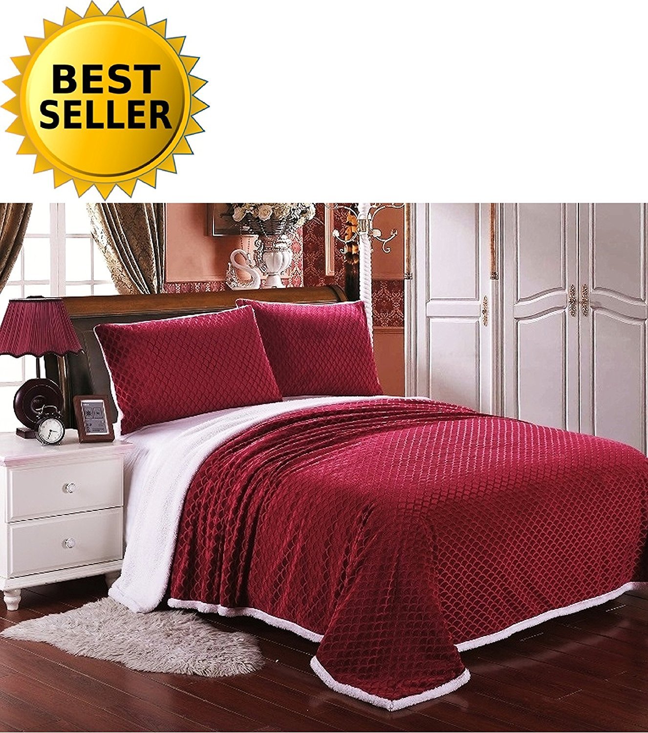 Elegant Comfort Luxury MicroSherpa Ultra Plush Warm Heavy