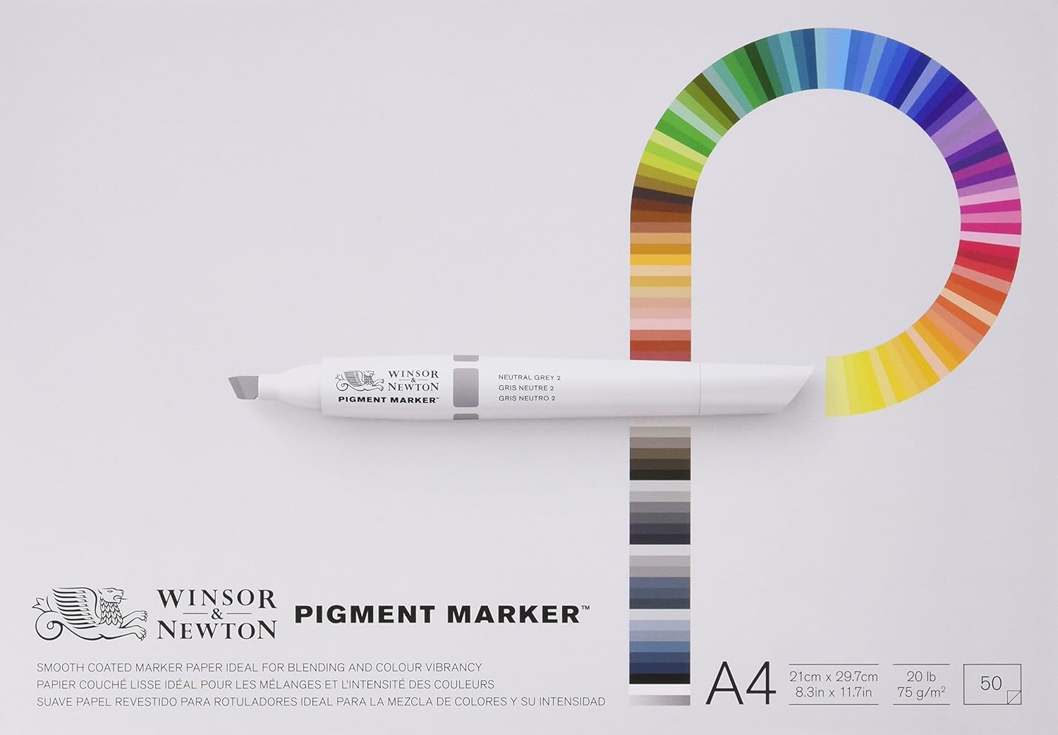 Winsor & Newton A4 Pigment Marker Paper (Pack of 50 Sheets) Amazon.co