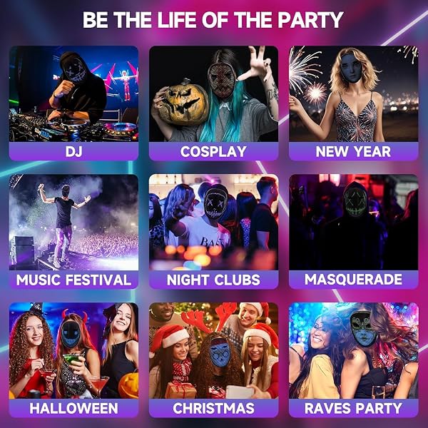 FUNLE LED MASK FACE TRANSFORMING, APP-CONTROLLED LIGHT UP MASK WITH GESTURE SENSING, DIY CUSTOM DISPLAY, RECHARGEABLE LED MASK FOR HALLOWEEN, PARTY & COSPLAY