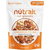NuTrail Nut Granola Cereal, Cinnamon Pecan, No Sugar Added, Gluten Free, Grain Free, Keto, Low Carb, Healthy Breakfast 8 oz. 1 Count