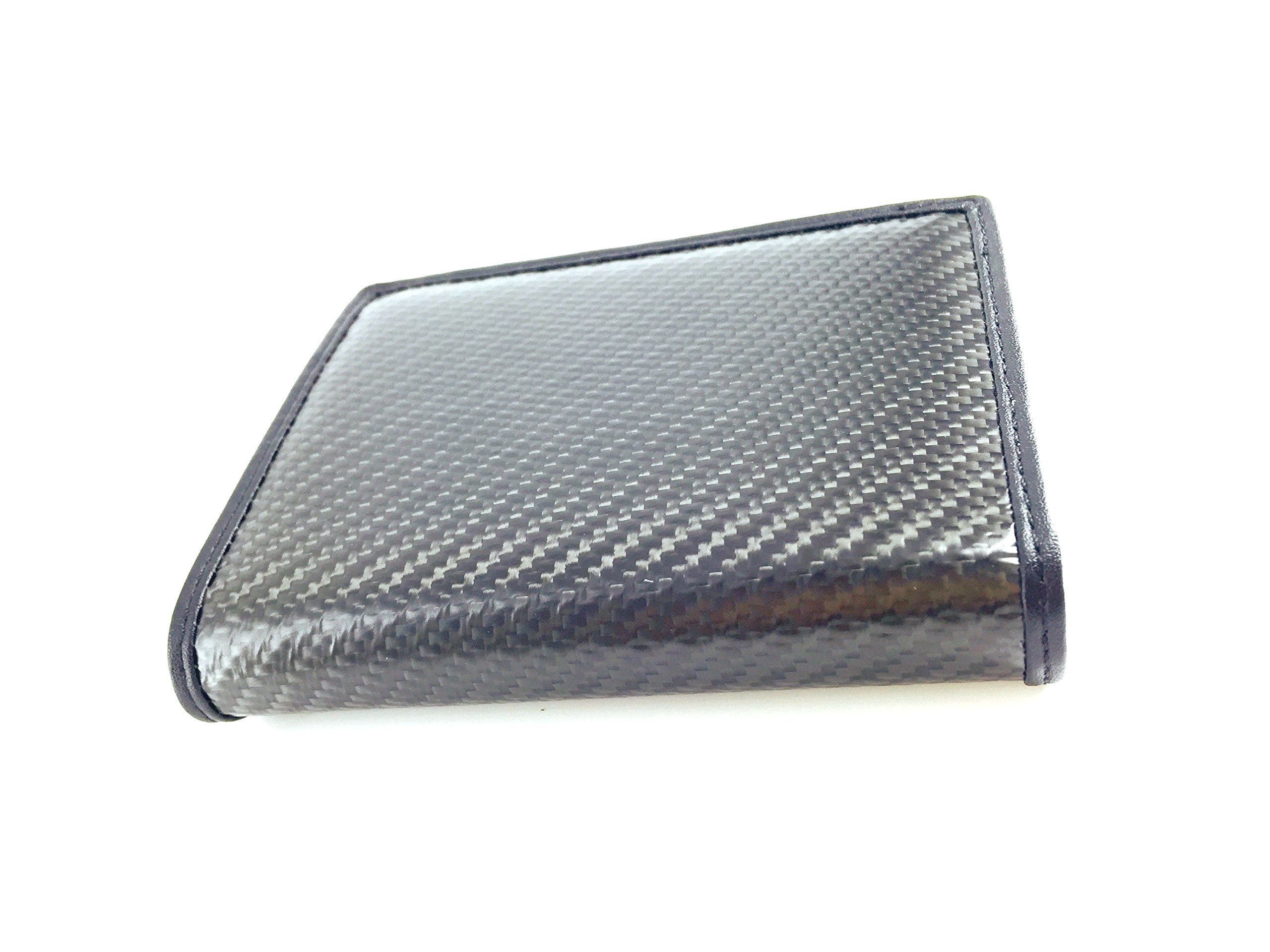 RFID Blocking CL Carbonlife Carbon Fiber Mens Real Carbon Fiber Leather Wallet with Credit Card