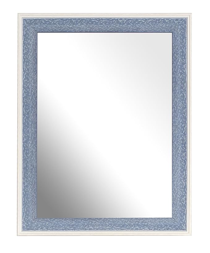 Inov8 British Made Traditional Mirror, A4 Frame, Austen Blue Wash
