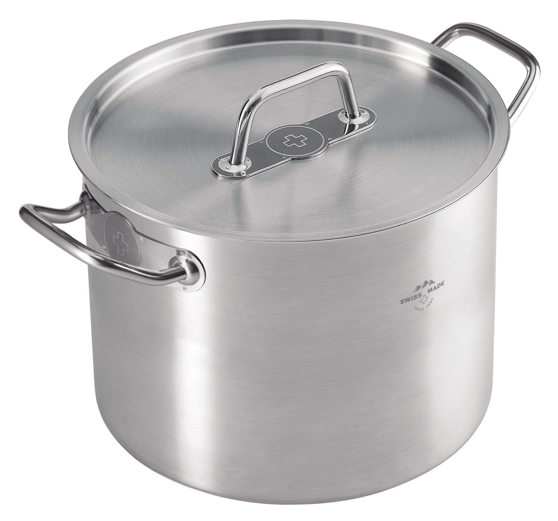 Kuhn Rikon Montreux Stainless Steel Casserole Pot with Lid, Silver, 24 cm/6 Litre