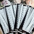 Lace Stickers Set - Maxleaf 120PCS Vintage PET White Lace Stickers for Decoration Planners Scrapbook Laptops Journals Cups Vase Flower Pot Crafts Photo Frame