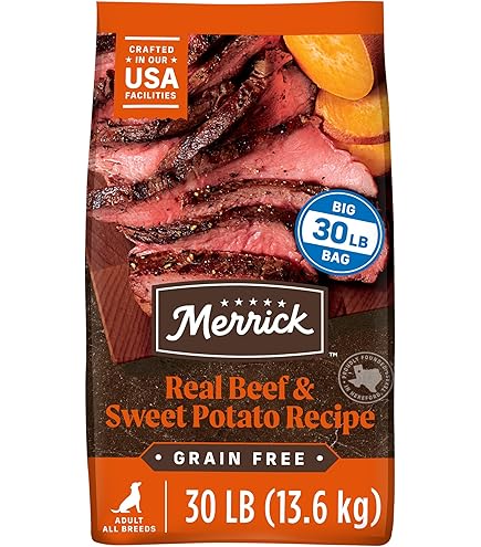 Amazon.com: Merrick Premium Grain Free Dry Adult Dog Food, Wholesome And  Natural Kibble With Real Chicken And Sweet Potato - 30.0 lb. Bag : Pet  Supplies
