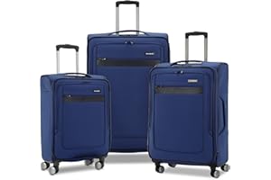 Samsonite Ascella 3.0 Softside Expandable Luggage with Spinner Wheels, 3-Piece Set (20/24/28), Sapphire Blue