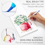 CHROMATEK 108 Watercolor Pens Set with 15 Page Pad and Tutorial Series view 4