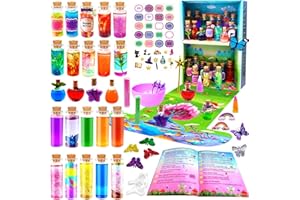 AINSWEI Fairy Magic Potion Craft Kits for Kids,Fairy Magical Reaction Bottles Witches' Potions Art Craft Kit, DIY 24 Bottles Wizard's Potions,Creative Crafts Toys for Girls 6 7 8 9 10
