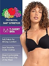 Fruit of the Loom womens T-shirt T Shirt Bra, Black