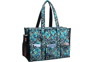 ABAMERICA Nurse Bags for Work Nursing Bag Multiple Pockets Waterproof Organizing Zip Top Clinical Bag for Nursing Students