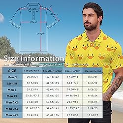 Xdceu Men’s Yellow Duck Golf Polo Shirts Funny