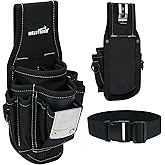 MELOTOUGH Pocket Tool Belt Pouch-Small Tool Pouch with Quick Release Belt Clip,Clip on Larger Pockets & Loop, Clip on-Tool Holder Accessory