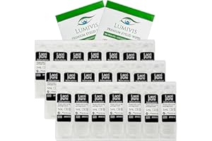 LUMIVIS Menicon LacriPure Rinsing & Insertion Saline 21 Vials for Rigid Gas Permeable Contact Lenses - Bundle with 2X Tea Tree Oil Eyelid Eyelash Wipes