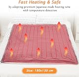 Mia&Coco Electric Heated Blanket Throw 180x130cm 10 Heat Levels 9-Hour Auto-Off view 3