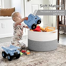 INDRESSME Large Blanket Basket, Laundry Toy Storage