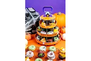 Send A Cake Halloween Donut Tower Gift Box – 20 Individually Wrapped Mini Donuts – Halloween Treats for Kids & Adults, Fun Delivery Gift for All Ages